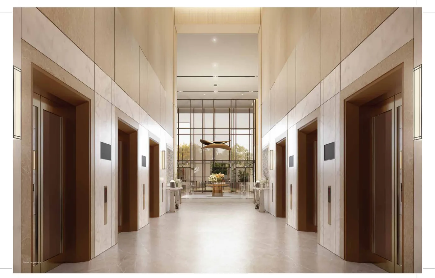 Double-height lift lobby · Artist's Impression