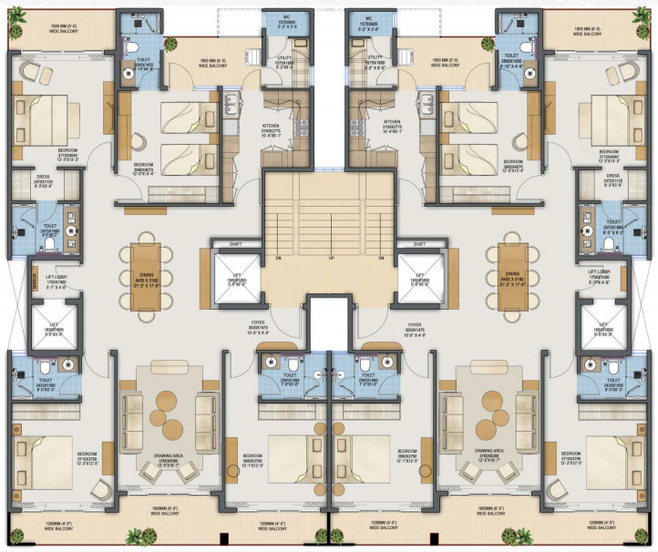 3.5 BHK Floor Plan