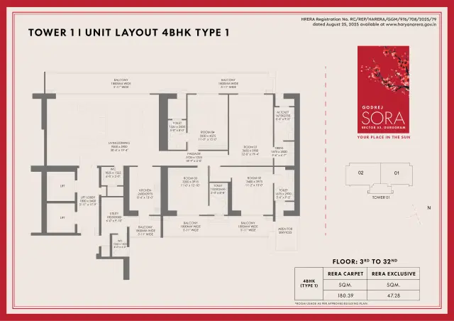 4 BHK Floor Plan