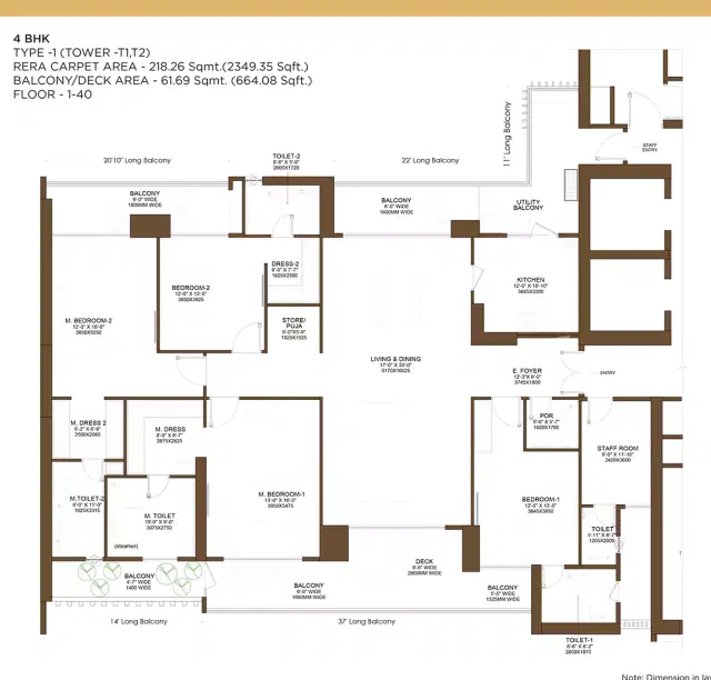 3.5 BHK Floor Plan