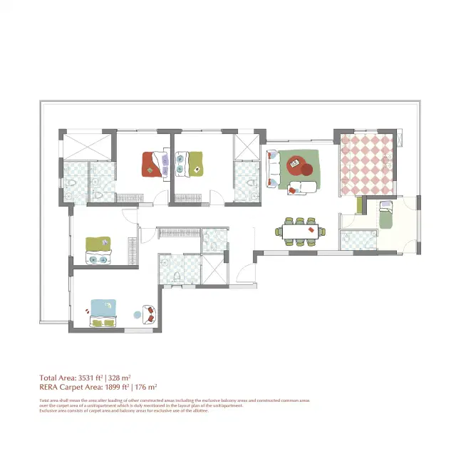 4 BHK Floor Plan