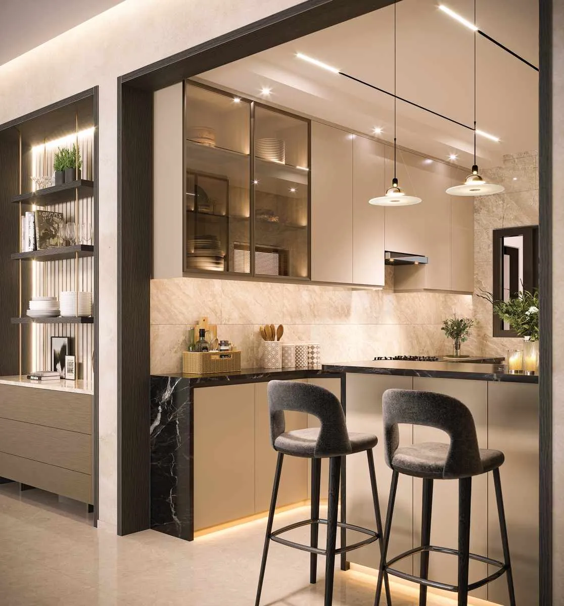 Modular kitchen — premium fittings
