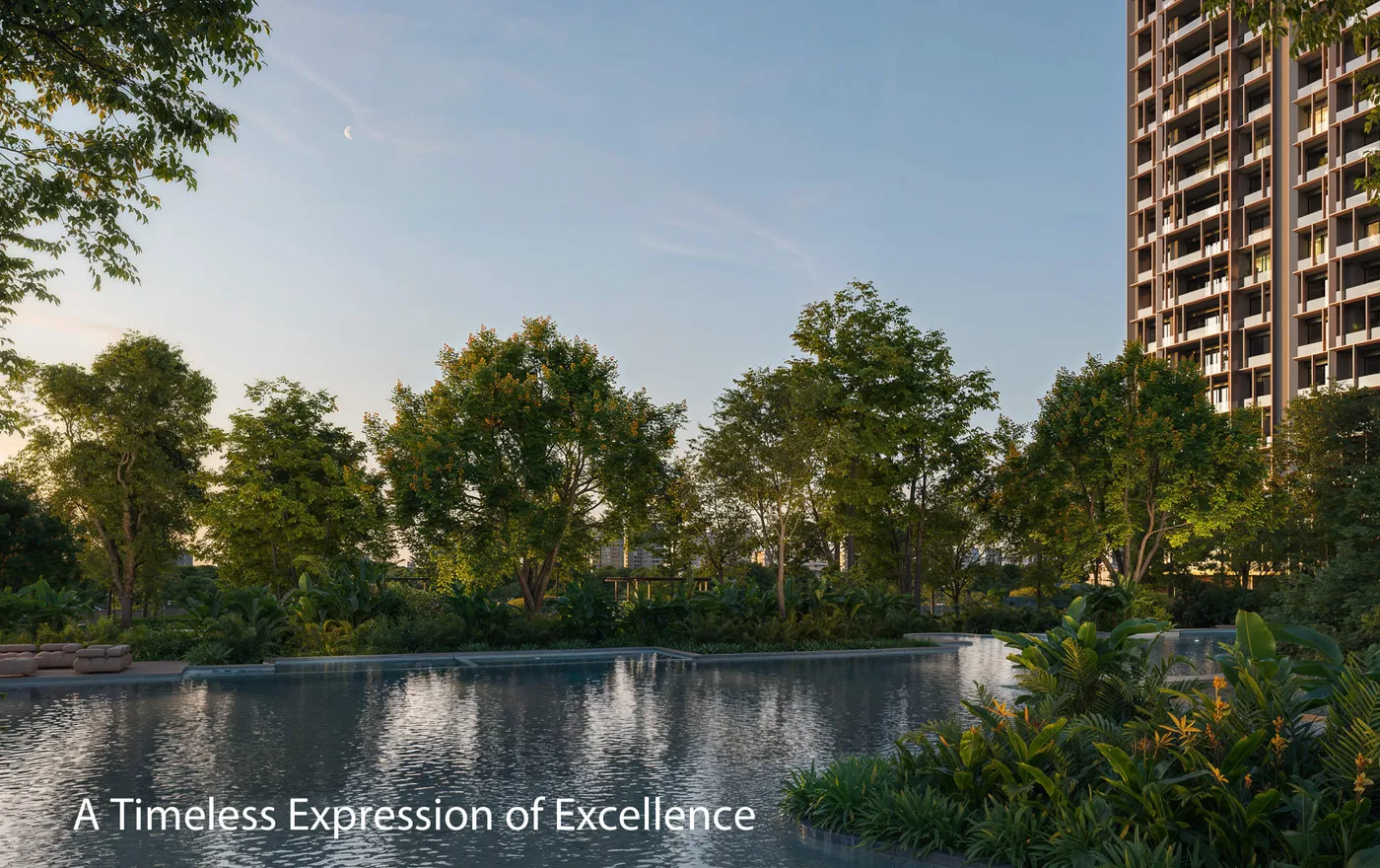 Central green with lakes · Architect's Impression